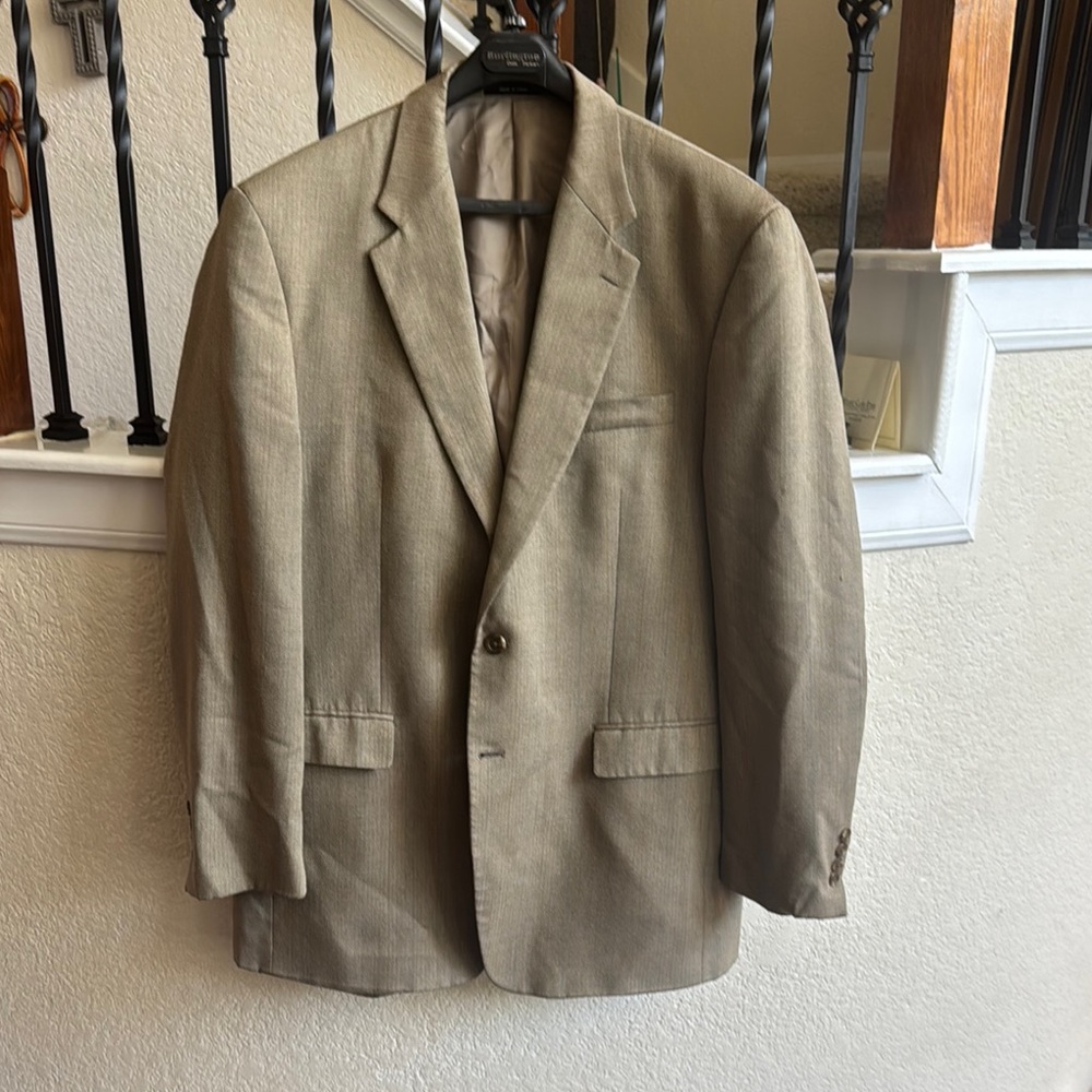 Chaps Tan Sport Coat Lightweight Blazer